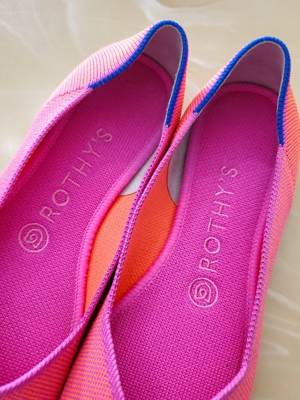 Rothy’s The Flat Tropical Pink Limited Edition Women’s Slip On Flats Size 6.5 - Picture 6 of 13